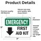 Signmission First Aid Kit, 7 in W x Rectangle, Vinyl Decal OS-2PACK-EM-D-57-L-10326 - alternate 2